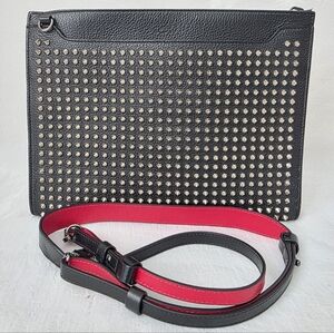 Auth Christian Louboutin Spikes Skypouch Crossbody/Messenger UNISEX Bag